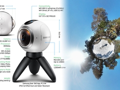 Detalles equipo Gear360 de Alquiler drones madrid